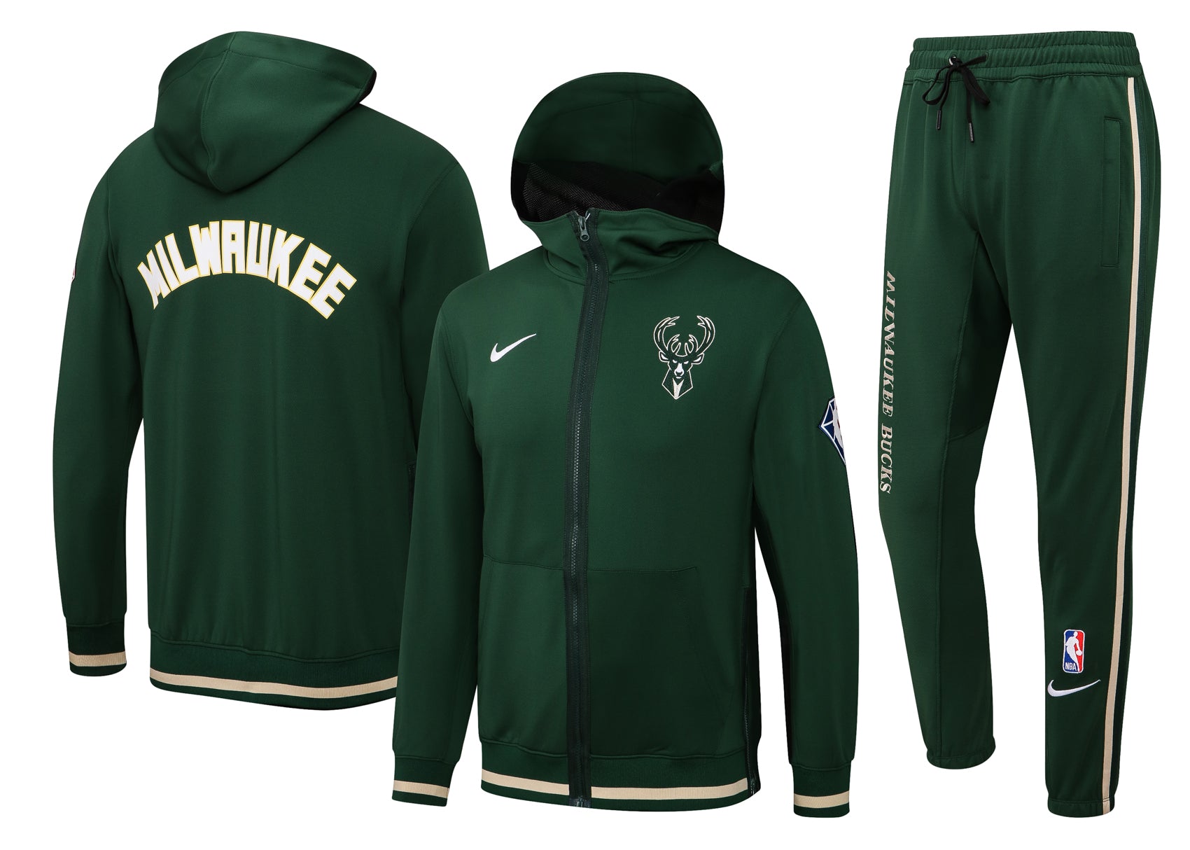 DRI-FIT MILWAUKEE BUCKS SHOWTIME FULL-ZIP