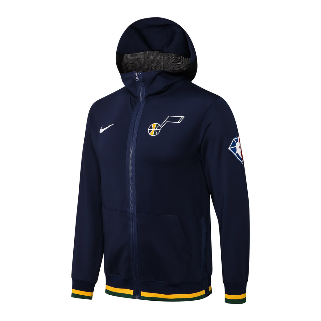 YOUTH UTAH JAZZ NAVY LOGO SHOWTIME PERFORMANCE FULL-ZIP