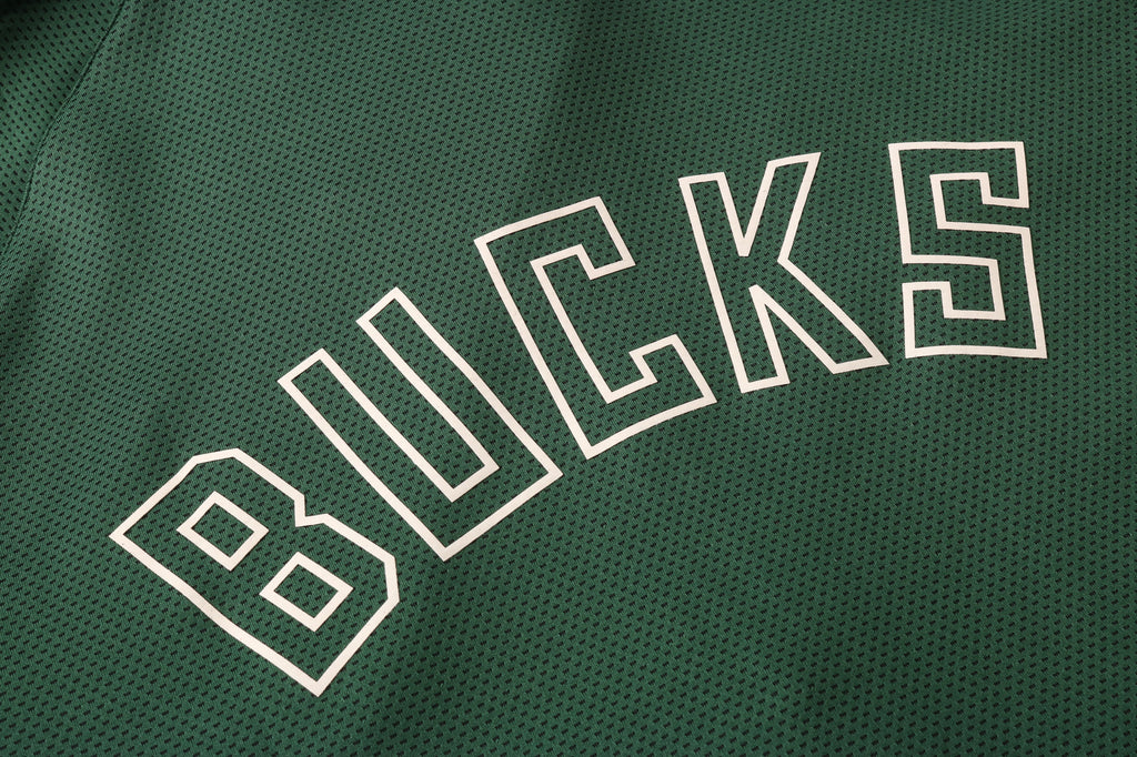 MILWAUKEE BUCKS HUNTERS GREEN AUTHENTIC SHOWTIME THERMA FLEX PERFORMANCE